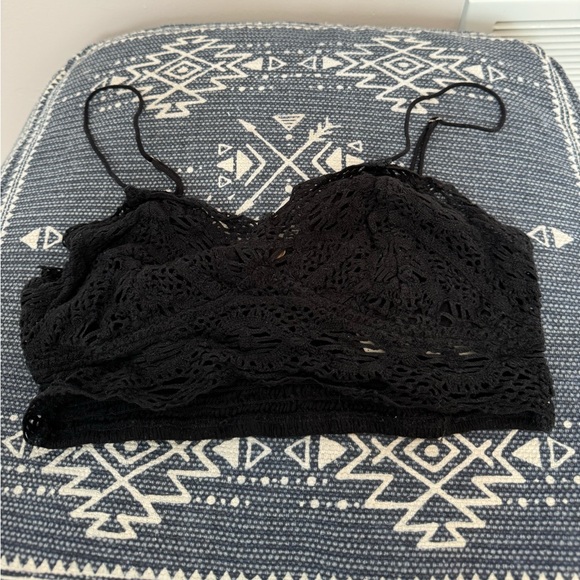 FREE PEOPLE Mariana Black Crochet Bralette size small - Picture 6 of 12